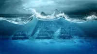 Puzzle Pyramids under water