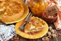Puzzle Cake with peaches