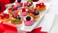 パズル Cakes with berries