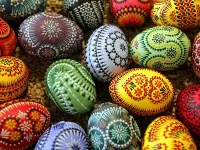 Puzzle Painted Easter eggs