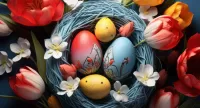 Quebra-cabeça Easter eggs