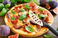 Quebra-cabeça Pizza with figs
