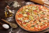 Jigsaw Puzzle Pizza with egg