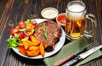 Jigsaw Puzzle Beer for steak