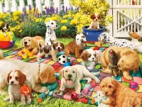 Jigsaw Puzzle Playground for puppies