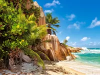 Jigsaw Puzzle Seychelles beach 