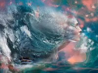 Jigsaw Puzzle Under the raging wave