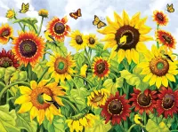 Jigsaw Puzzle Sunflowers