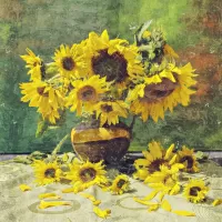 Bulmaca Sunflowers in a jug