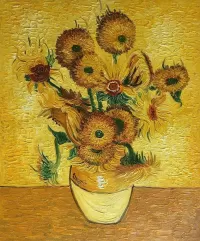 Quebra-cabeça Sunflowers in a vase