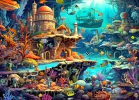 Jigsaw Puzzle Underwater castle