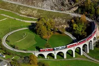 Пазл Поезд в Швейцарии