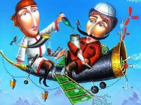 Jigsaw Puzzle Flying party