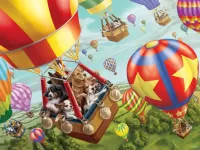 Quebra-cabeça Flight on the balloon