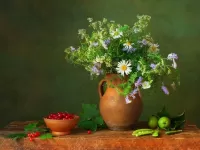 Jigsaw Puzzle Wild flowers in a jug