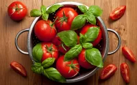 Jigsaw Puzzle Tomatoes and Basil