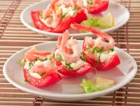 Rompecabezas Tomatoes with shrimps