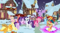 Jigsaw Puzzle Ponies in the city