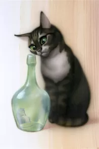 パズル Caught in a bottle
