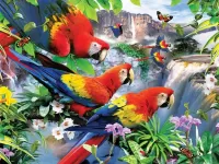 Jigsaw Puzzle Parrots