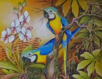 Jigsaw Puzzle macaw parrots