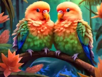 Quebra-cabeça Lovebirds