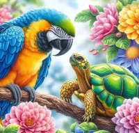 ジグソーパズル パロットと亀