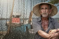 Quebra-cabeça Elderly Fisherman