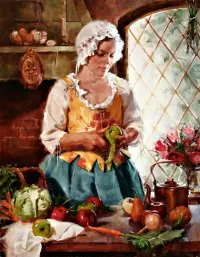 Jigsaw Puzzle Beautiful cook