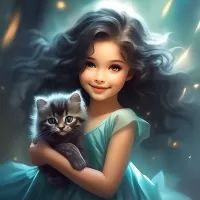 Слагалица princess and kitten