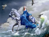 Puzzle Princess on horse