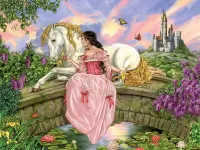 Пазл Принцесса с лошадью