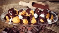 Jigsaw Puzzle Profiteroles and chocolate
