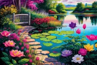 Jigsaw Puzzle Lily Pond