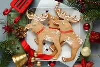 Jigsaw Puzzle Gingerbread moose
