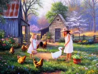 Jigsaw Puzzle Poultry yard