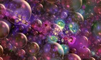 Jigsaw Puzzle Bubbles in space