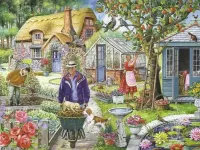 Jigsaw Puzzle Work in garden