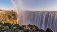 Quebra-cabeça Rainbow at the waterfall