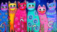 Rompecabezas Rainbow cats