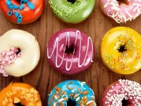 Quebra-cabeça Rainbow donuts