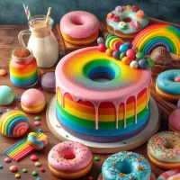 Bulmaca Rainbow cake