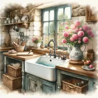 Jigsaw Puzzle Sink by the window