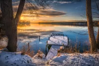 Слагалица Dawn on the lake