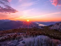 Zagadka Sunrise in the mountains