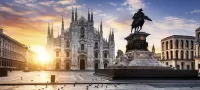 Quebra-cabeça Dawn in Milan