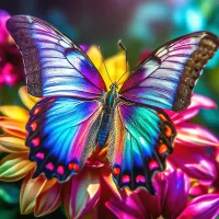 Puzzle colorful butterfly