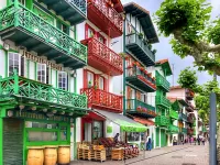 Quebra-cabeça Multicolored balconies