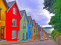 Puzzle colorful houses