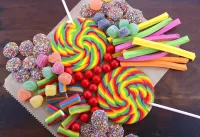 Quebra-cabeça colorful lollipops